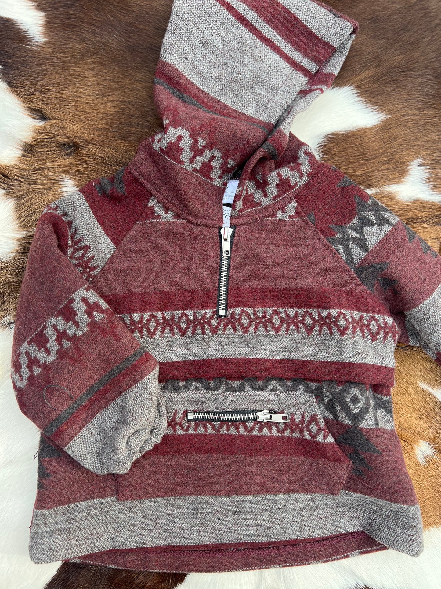 Maroon Aztec Pullover