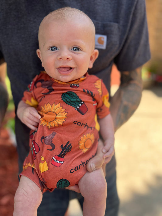 Cacti and Sunflowers Onesie