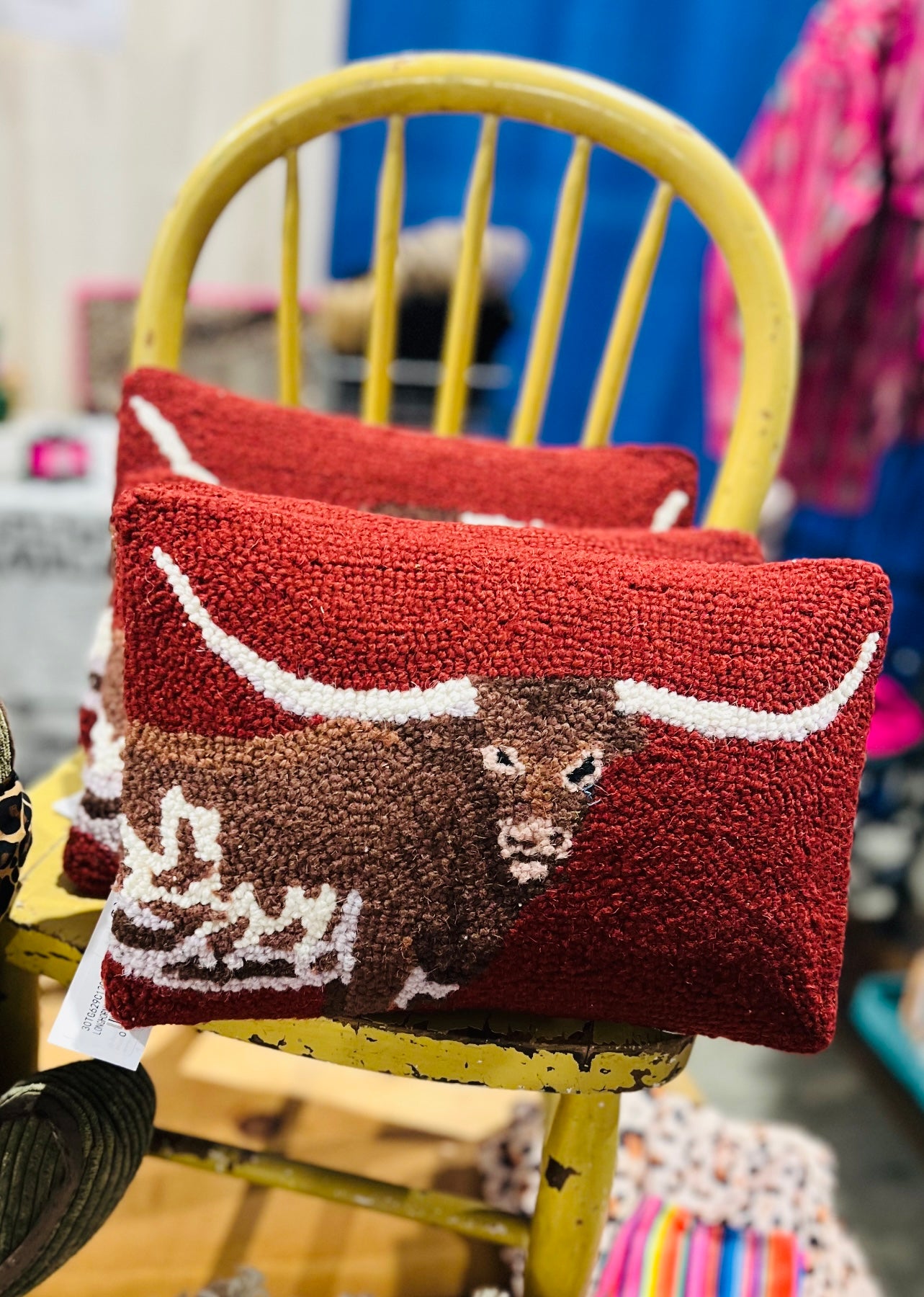 Rust Longhorn Pillow