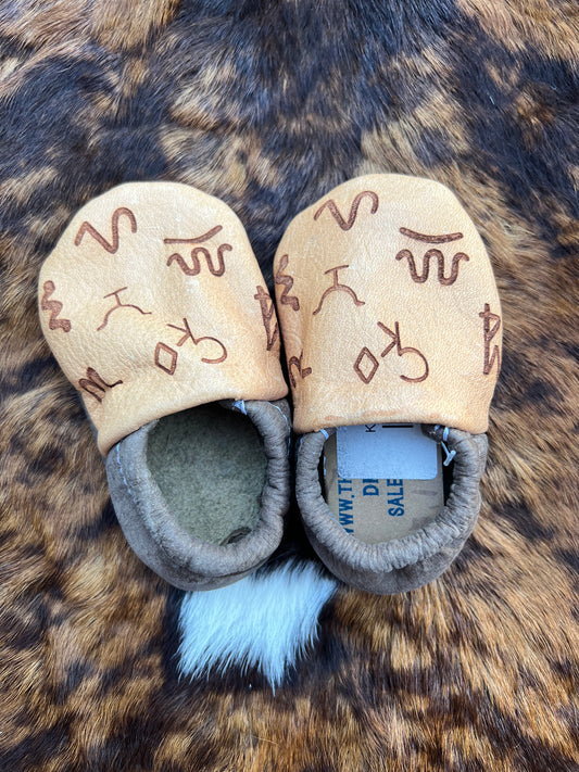 Branded Moccs Size 3/6M