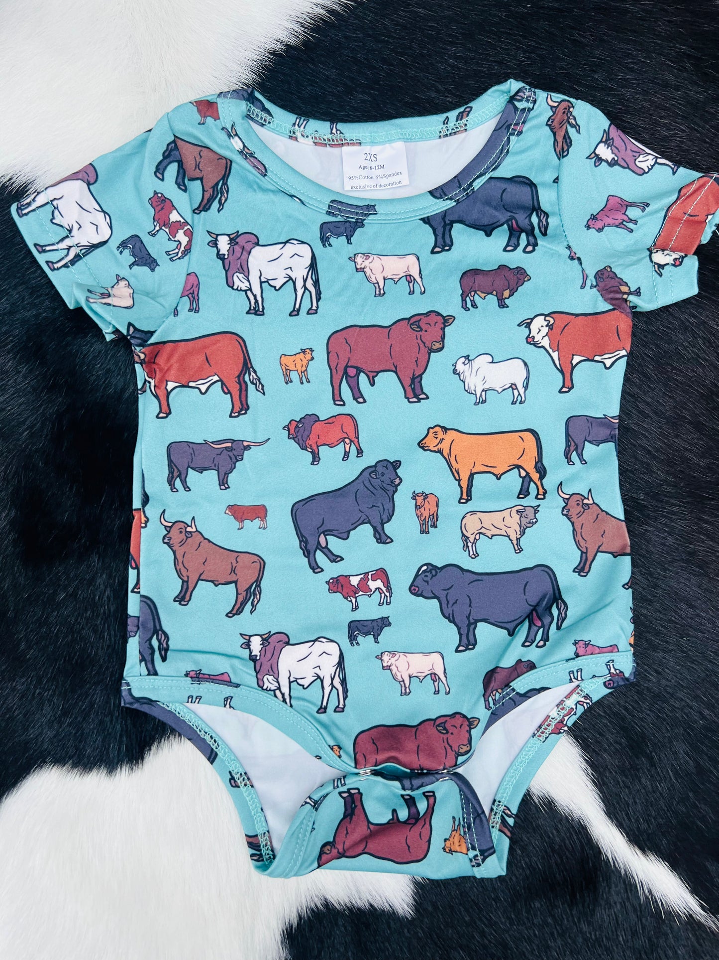 Blue Cow Onesie