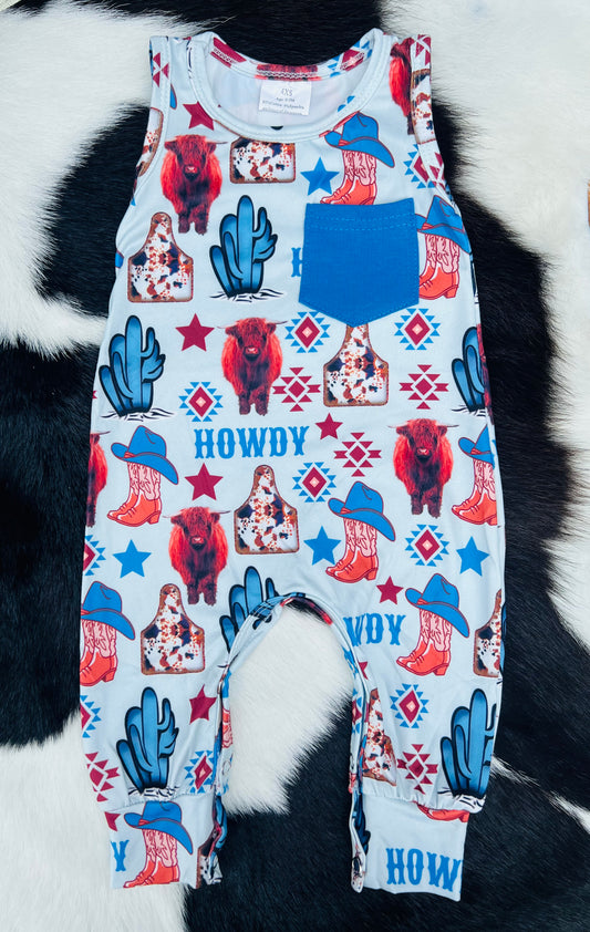 Howdy Pocket Romper