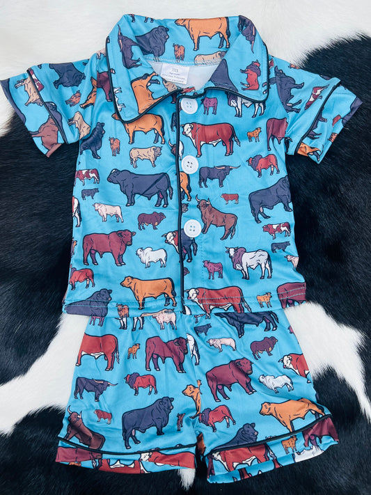 Blue Cow Pajamas