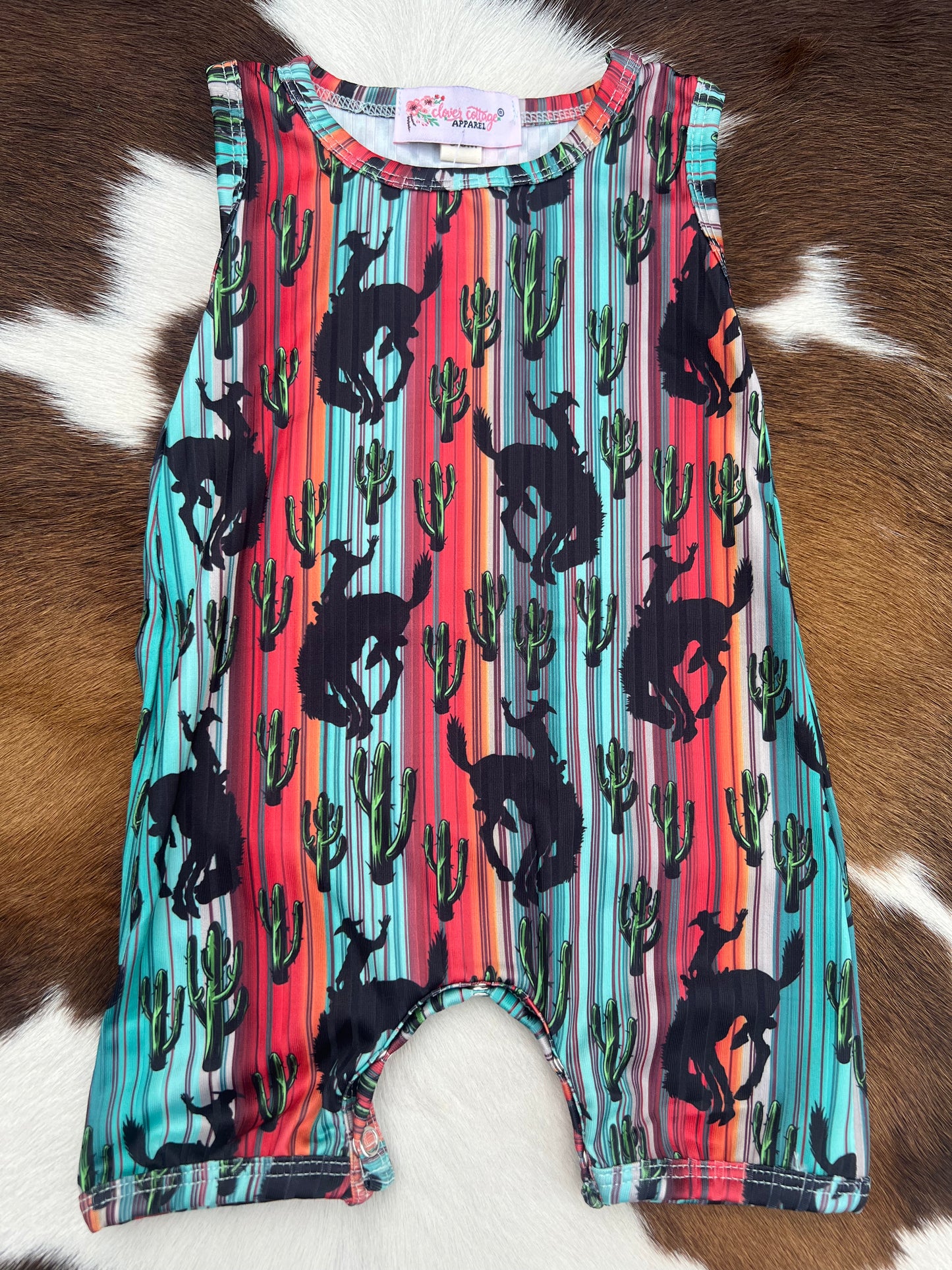 Serape Broncs Tank Romper