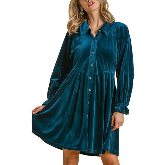 Velvet Long Sleeve Dress