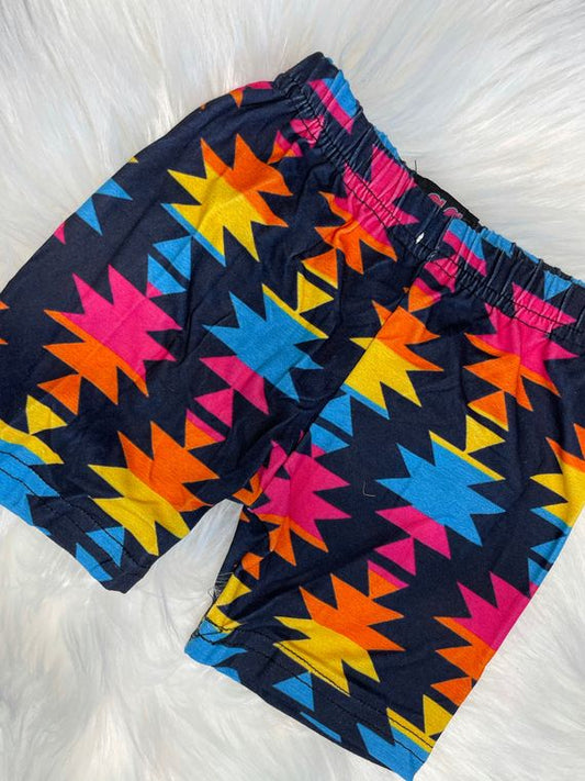 Aztec Biker Shorts