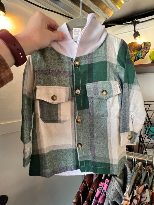 Deere Green Hooded Flannel