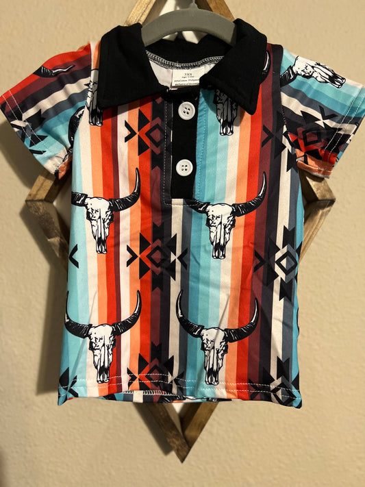 Striped Steers Polo Shirt