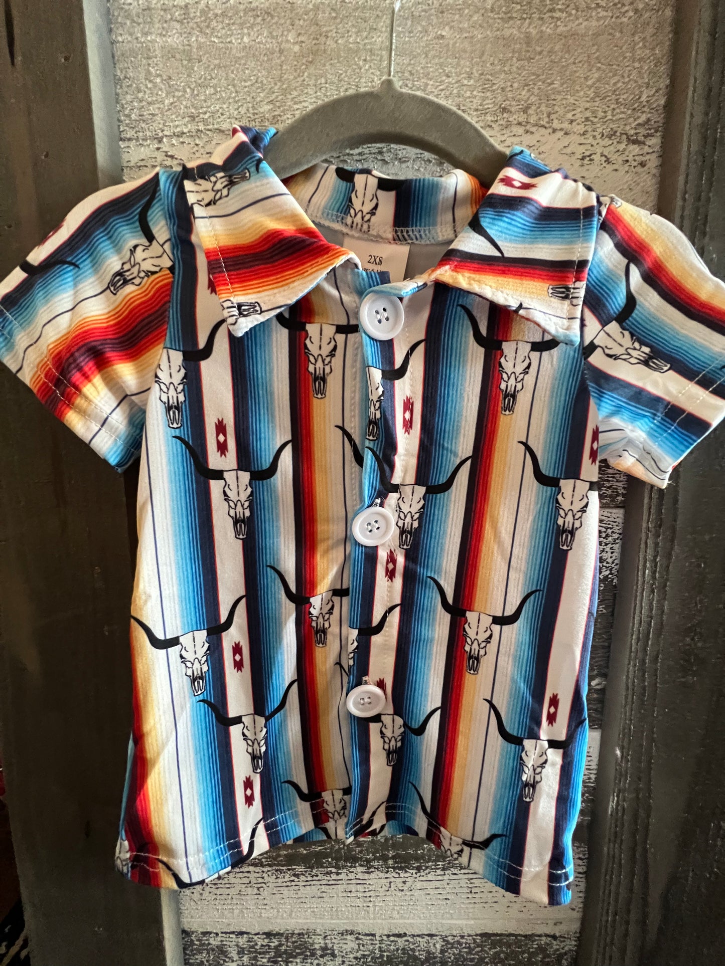 Boys Serape Button Up