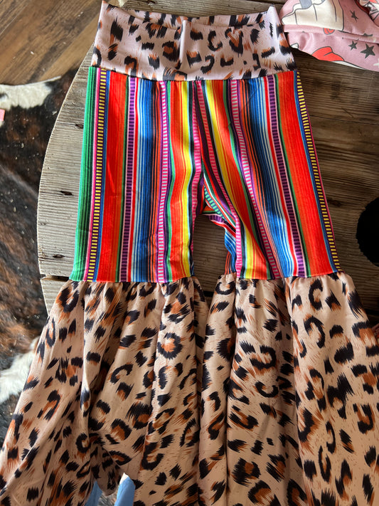 Leopard & Serape Bell Bottoms