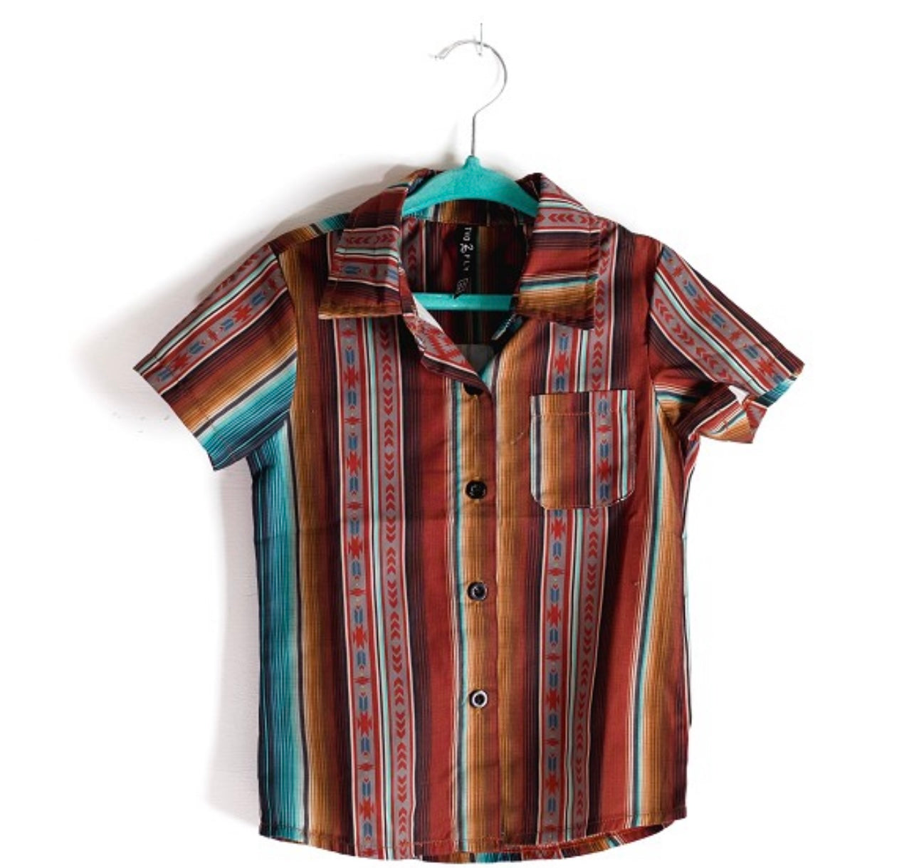 Boys Serape Button Up